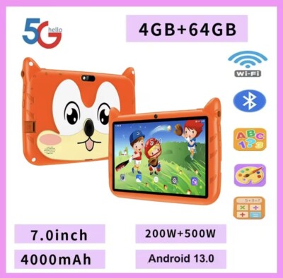 Kid Tablet Android 13, 4GB RAM 64GB ROM,1TB Expand,4000Mah Battery 