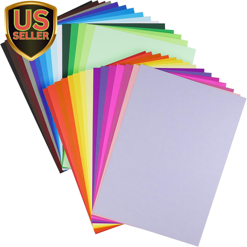 60 Pack Card Stock Assorted Colors 8.5 X 11,Cardstock Colored, Thick Construc...