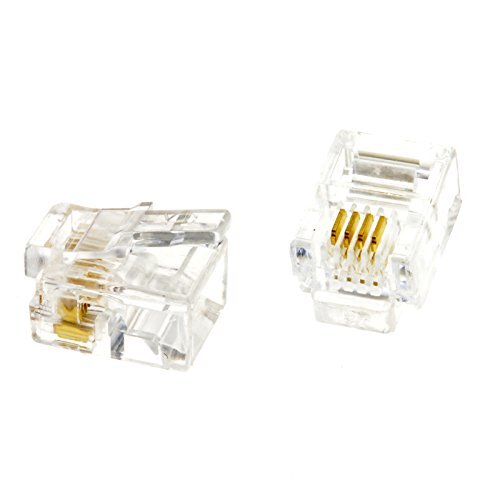 10 X RJ11 Sertissage Bouts pour ADSL ou Autres Téléphone Routeur Câble / 6P4C 4 - Photo 5/6