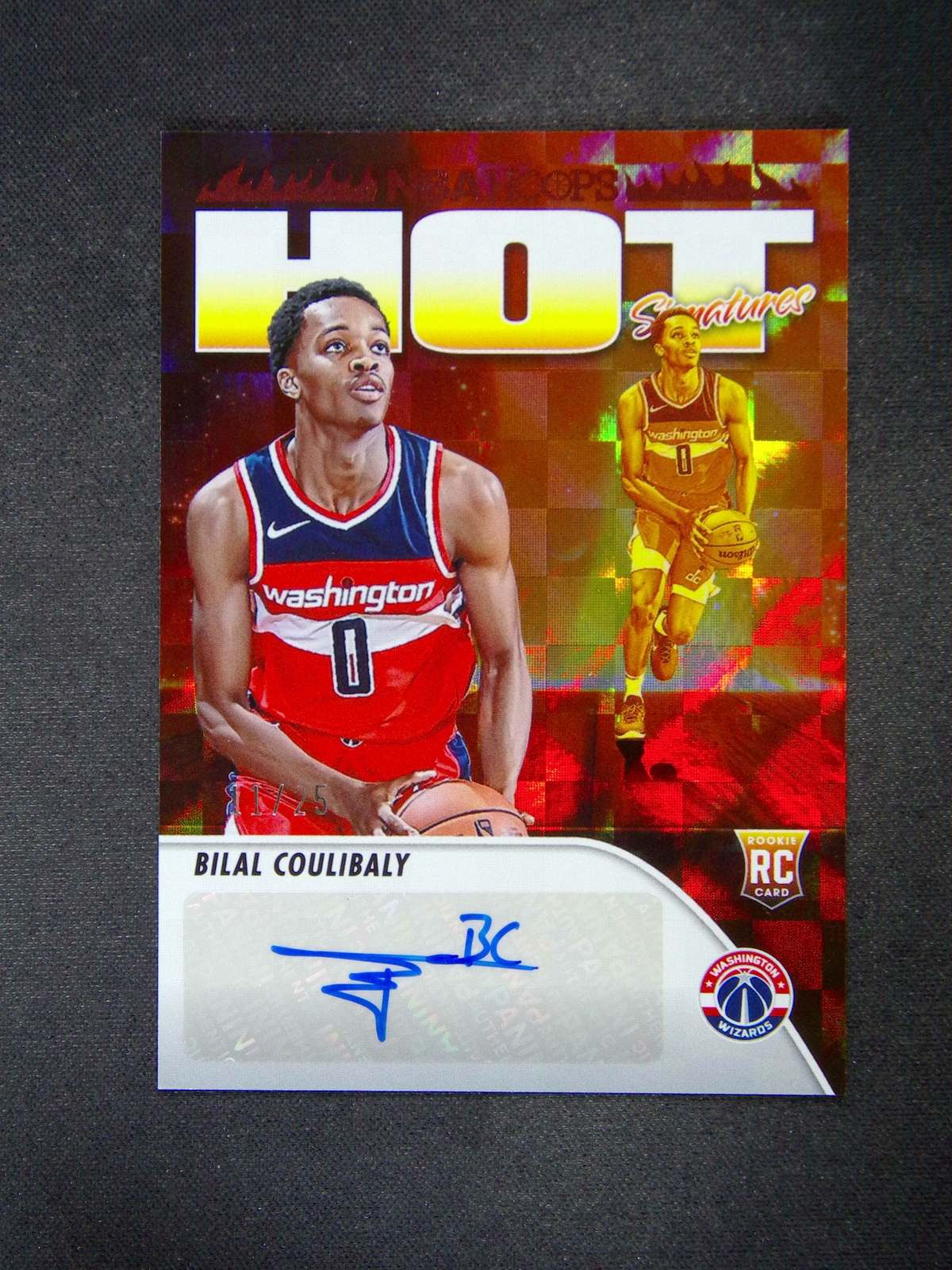 2023-24 Panini Hoops Bilal Coulibaly RC Rookie Hot Signatures Auto Red /25
