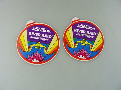 2x Auto Aufkleber Activision River Raid Jagdflieger c64 ca. 9,5cm #531