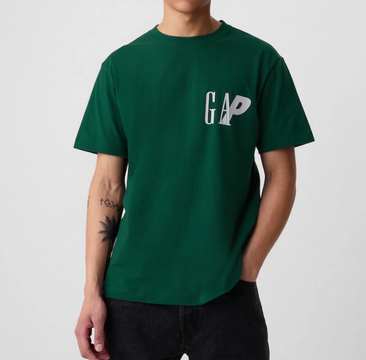 Palace Gap T-Shirt Oversized Soft Cotton Logo Rain Forest Palace Gap T-Shirt Oversized Soft Cotton Logo Rain Forest