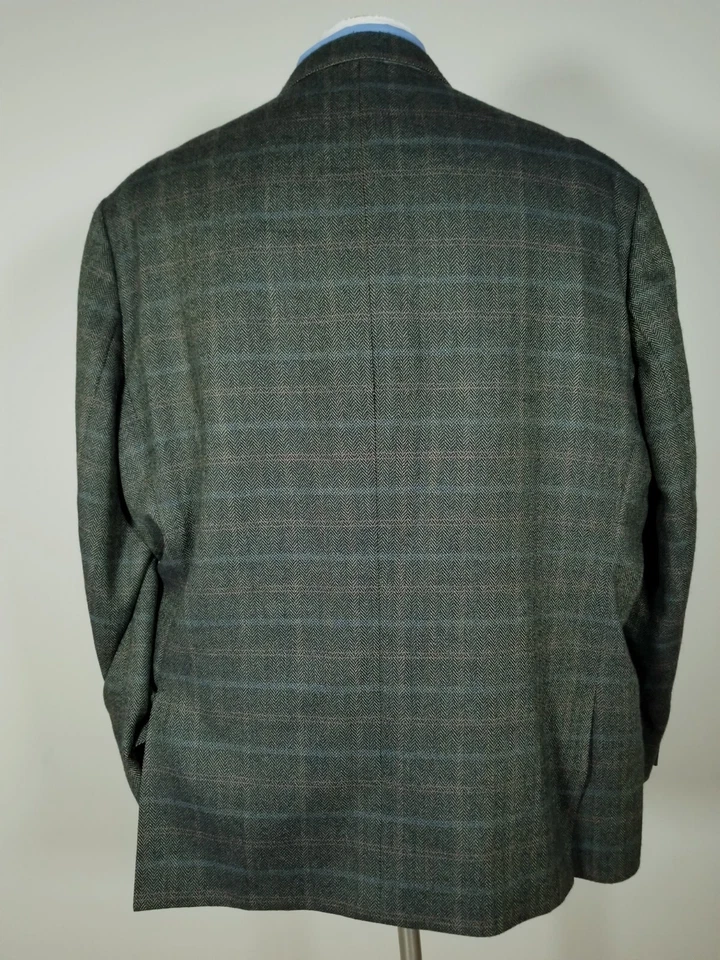 Chaqueta Blazer Abrigo Deportivo 56R Portly MAGEE Verde Naranja Azul Rosa Tweed a Cuadros Foto 4 de 4