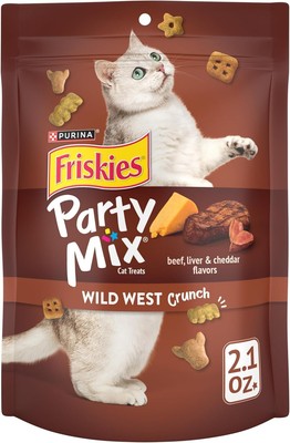 Purina Friskies Cat Treats, Party Mix Wild West Crunch 2.1 Ounce (Pack of 10) 