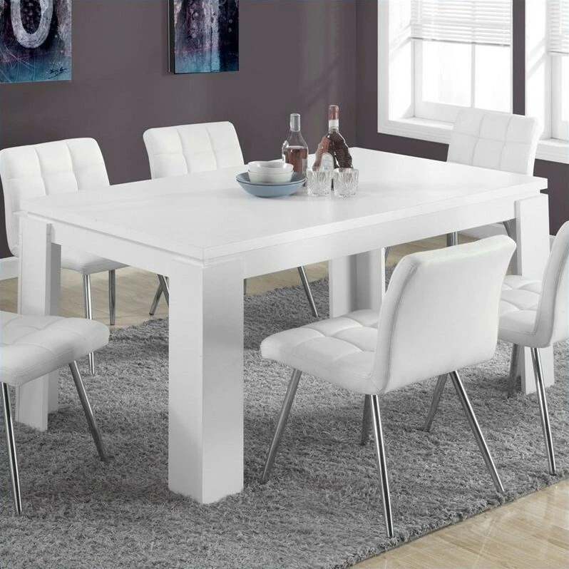 Tall white deals dining table