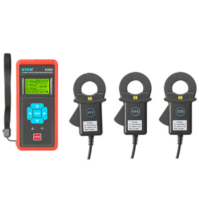 Three Channel Clamp Leakage Current Monitor Recorder AC Leakage Current Tester