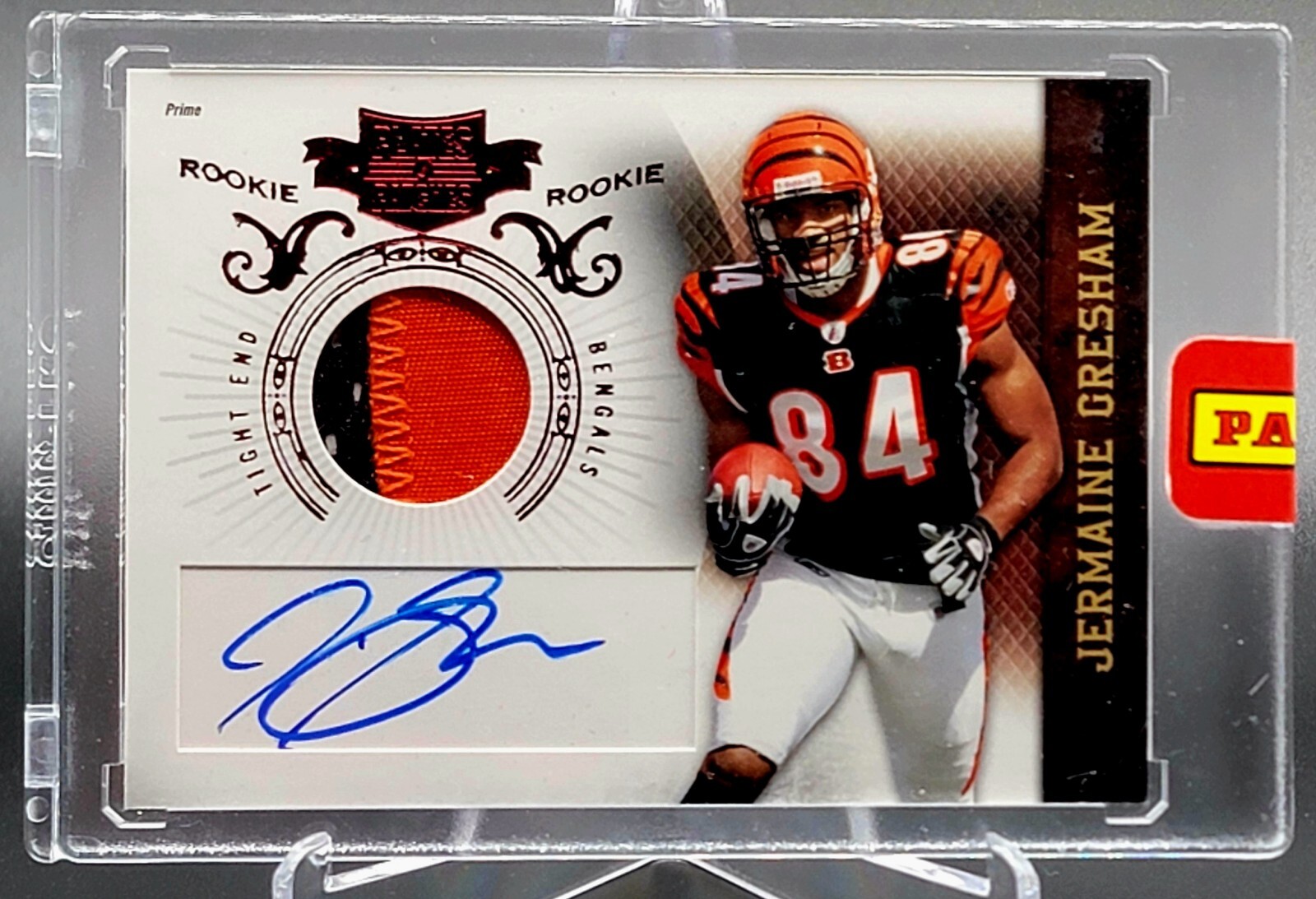 Jermaine Gresham Panini Plates & Patches #218 Autograph Patch
