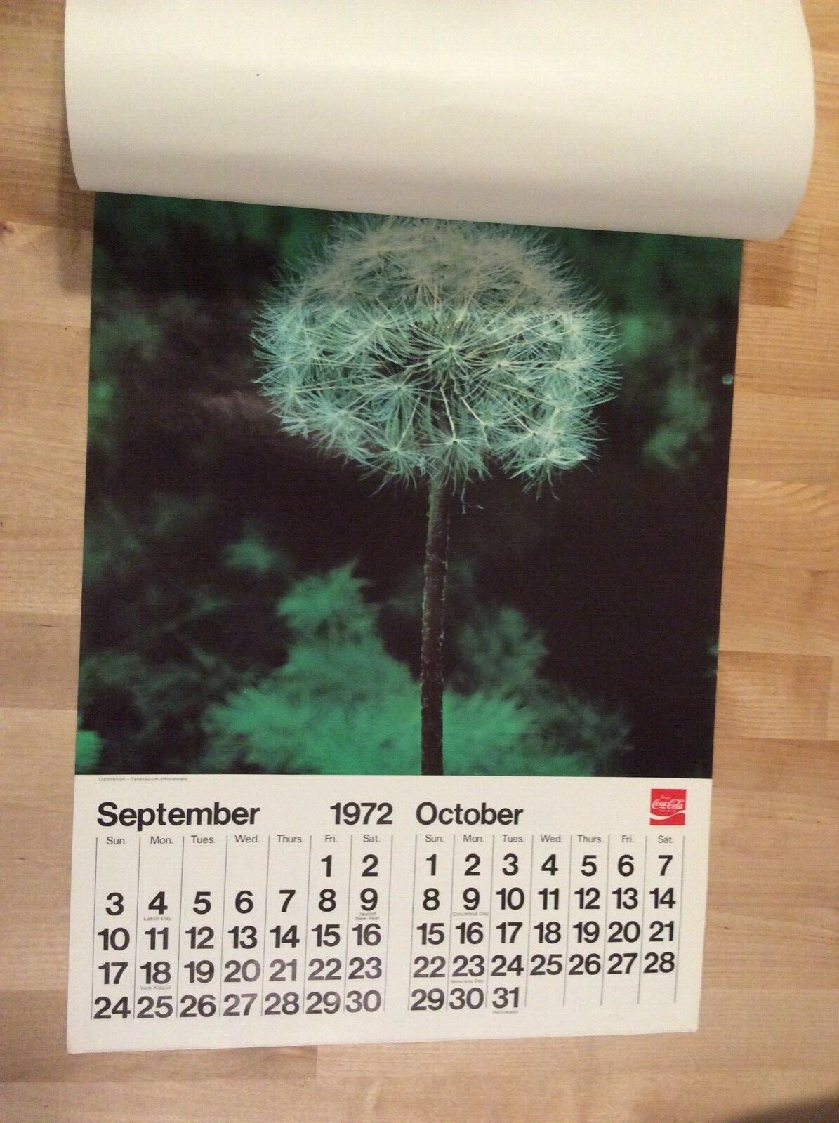 Coca-Cola Collectible 1972 Calendar With Missing August 12th Date | eBay