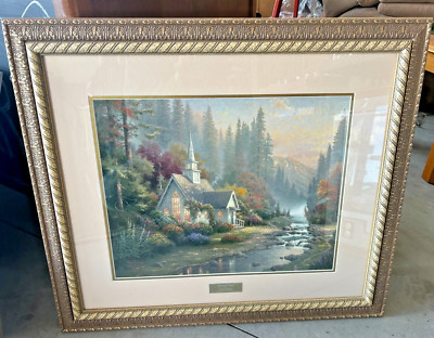 Thomas Kinkade - The Forest Chapel -Library Edition 26''x30'' w