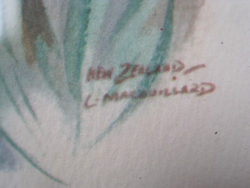 Menu stampa vintage Hawaiian Matson Line NZ L. Macouillard Hawaii bambù incorniciato - Foto 3 di 8
