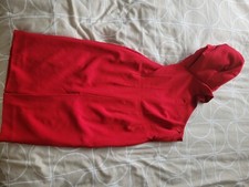 Faith Ladies Red Dress Size 10 (Used).  Beautiful Puff Sleeve Detail on shoulder