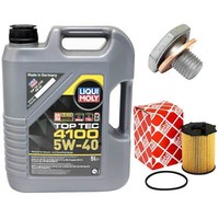 MotoröL Set 5W-40 5 Liter + ÖLfilter + Schraube FüR Citroen Mazda Peugeot Expert