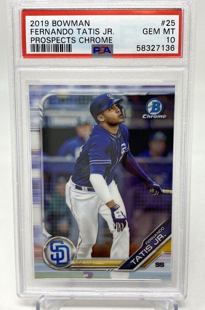 2019 Bowman Chrome #25 Fernando Tatis Jr. Rookie Card - PSA 10