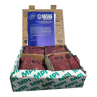 Septic Helper 2000 - 5 Oz. Packages, Lot of 19 bags Non Toxic Brown Advance Grit