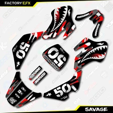 Gray & Red Savage Camo Racing Graphics kit Fits 00-06 Suzuki JR50 JR 50 Decal