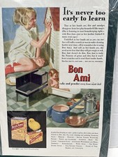 PUBLICITÉ 1930 BON AMI NETTOYANT POUDRE IMPRESSION MAISON DE POUPÉE ENFANT MAISON SYMPA ! Envoi 1 jour ! 👍