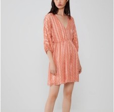 Zara Satin Pleated Polka Dot Mini Dress NWT Size S