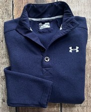 UNDER ARMOUR COLDGEAR LOOSE HENLEY SWEATER BLUE MENS MEDIUM EXCELLENT CONDITION