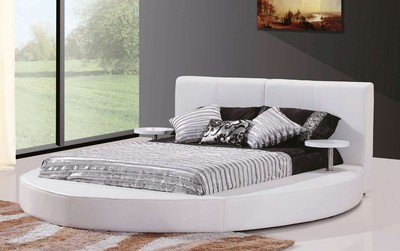 Contemporary King Size Bed Upholstered Padded Headboard White Bedroom Furniture Ebay