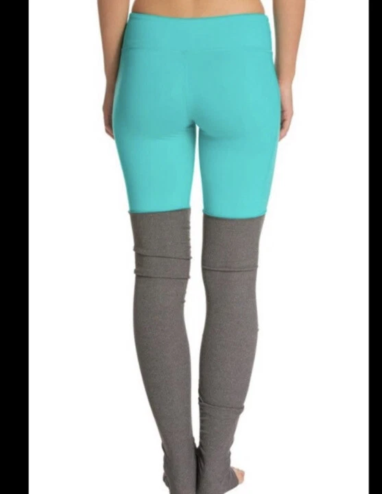 alo-yoga ribbed goddess aqua turquoise leggings