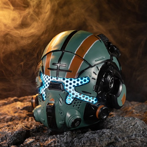 Xcoser Titanfall 2 Jack Cooper Casco LED Cosplay Maschera Resina Replica Halloween - Foto 7 di 12