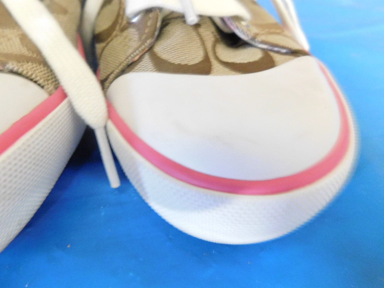 COACH Tan Monogram Bonney High Top Womens Sneakers S… Gem