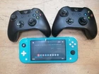 SWITCH LITE + Xbox One Gamepad Bundle DAMAGED Power On No Sticks, Covers Missing