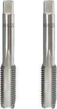 2Pcs M8x1.25 Metric Hand Tap, HSS Right Hand M8 x 1.25mm Taper  Plug Thread