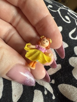 Polly Pocket Vintage Yellow ''Totally Flowers'' 1997 Bluebird FIGURE ONLY