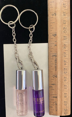 Versace Mini EDT rollerball Lot  Versus,B Crystal charm Keyring  0.10 oz 2011