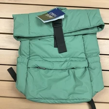 NWT.  Open Story Backpack School 15"-Laptop Water Resistant Green Puffer 16"