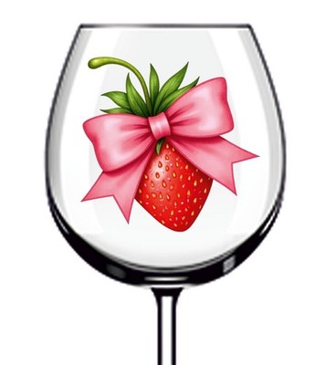 12x Valentinstag Erdbeere Vinyl Aufkleber Abziehbild Weinglas Flasche Laptop Becher