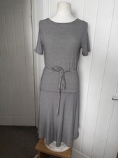 LK Bennett Kendall dress size 10 navy white striped belted midi jersey