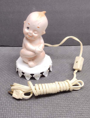 Vintage Kewpie WORKING Night Light Lamp, Winking Baby, Aladdin Giftware, 5.5''