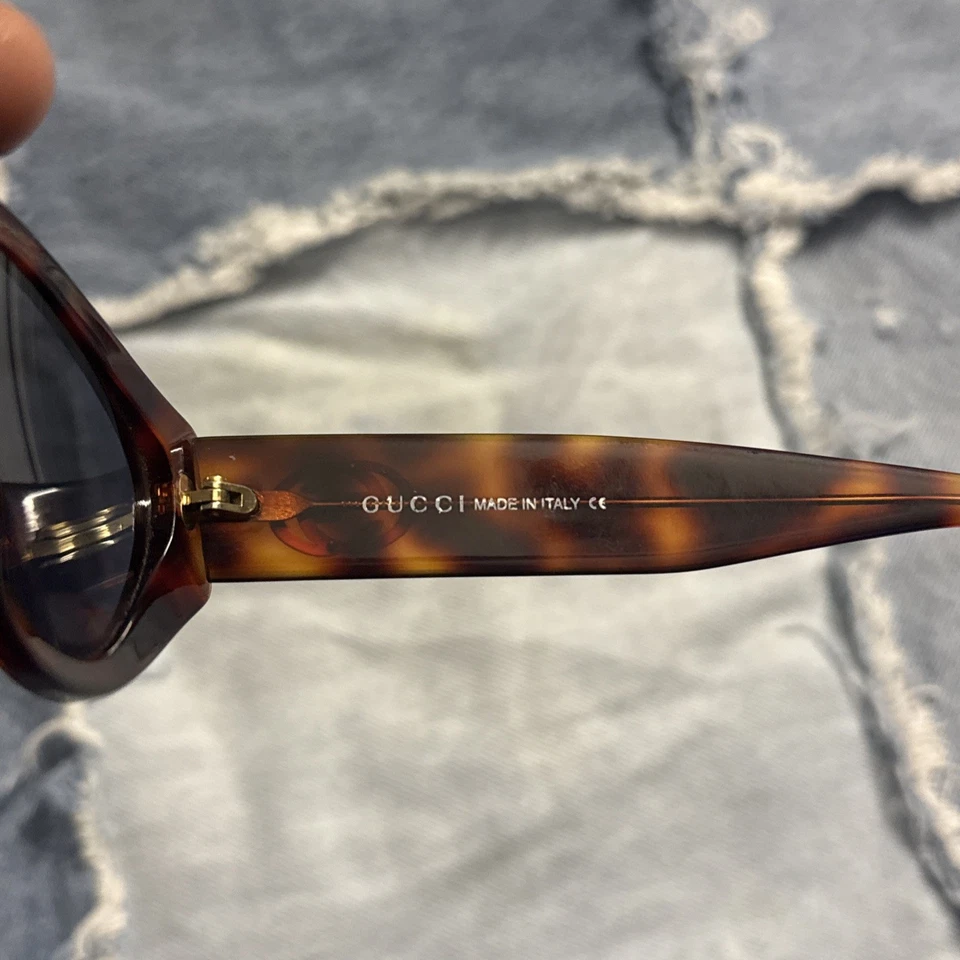 Gucci Designer Sunglasses Men GG 2195/S Tortoise Brown Used Made in Italy - Image 4 of 4