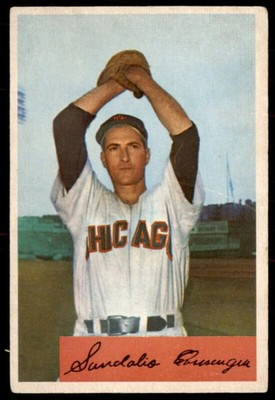 1954 BOWMAN SANDY CONSUEGRA 166 POOR BASEBALL CHICAGO WHITE SOX