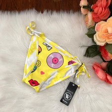 WILDFOX Emoji Reversible String Bikini Bottoms NWT, women's size large