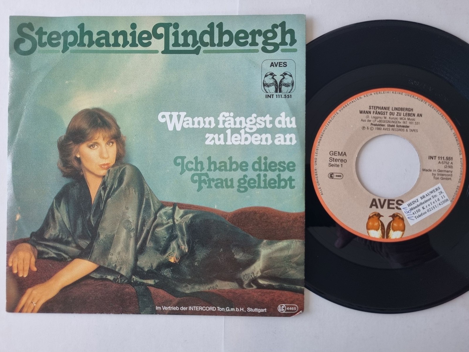 Stephanie Lindbergh - Wann Fängst Du Zu Leben An 7'' Vinyl Germany