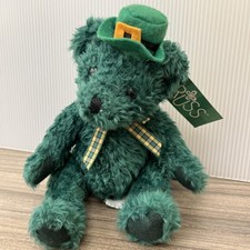 Russ Berrie Green Irish St Pattys Kelly Saint Patrick stuffed plush Bear 8