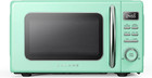 Retro Countertop Microwave 0.7 Cu Ft Compact 700W Small Kitchen Oven