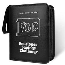 100 Envelope Challenge Binder - 2026 Upgrade with Tracker to Save 5,050