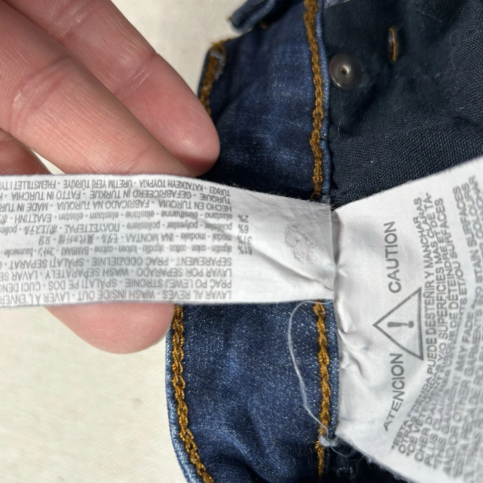 Zara Woman Jeans Womens 2 Flare Bell Bottoms Low Rise Y2K Stretch Dark - Image 4 of 4