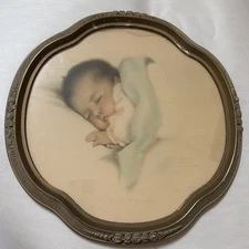 Bessie Pease Gutmann LITTLE BIT OF HEAVEN  Frame Original 15-1/4” X 15-1/4”