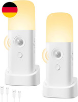 Nachtlicht Mit Bewegungsmelder Innen Batterie 2000Mah Wiederaufladbar Lampe