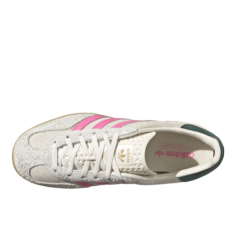 adidas Gazelle Indoor Lace Up  Womens Off White Sneakers Casual Shoes JQ1096 thumbnail 4
