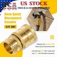 for Dramm 22729 Heavy Duty Brass Hose Coupler Quick Disconnect Connector 3/4”