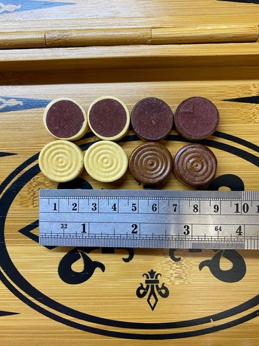 VINTAGE Collectible Russian WOODEN BACKGAMMON & Chess Board 40cm = 15,7 ” - Picture 5 of 23