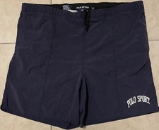 Vtg 90s Polo Sport Ralph Lauren Spellout Board Shorts XL Trunk Surf Sailing Flag