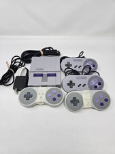 Super Nintendo SNES Classic Mini CLV-201 W/Extra 2 Wireless NYKO Controllers.