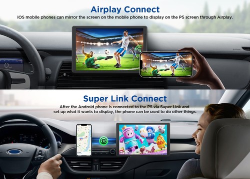 Wireless Android Auto CarPlay Vertical 8.95"IPS Car Radio Head Unit Portable CAM - Picture 4 of 13